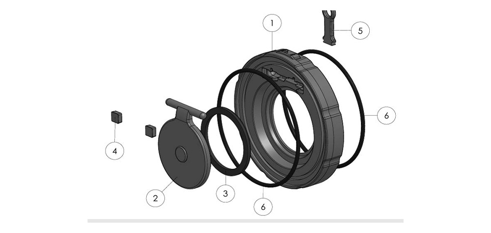 Zeichnung COMER Wafer Rückschlagklappe ohne Feder